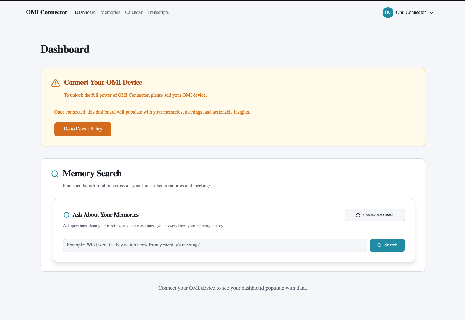 Connect Your OMI Device